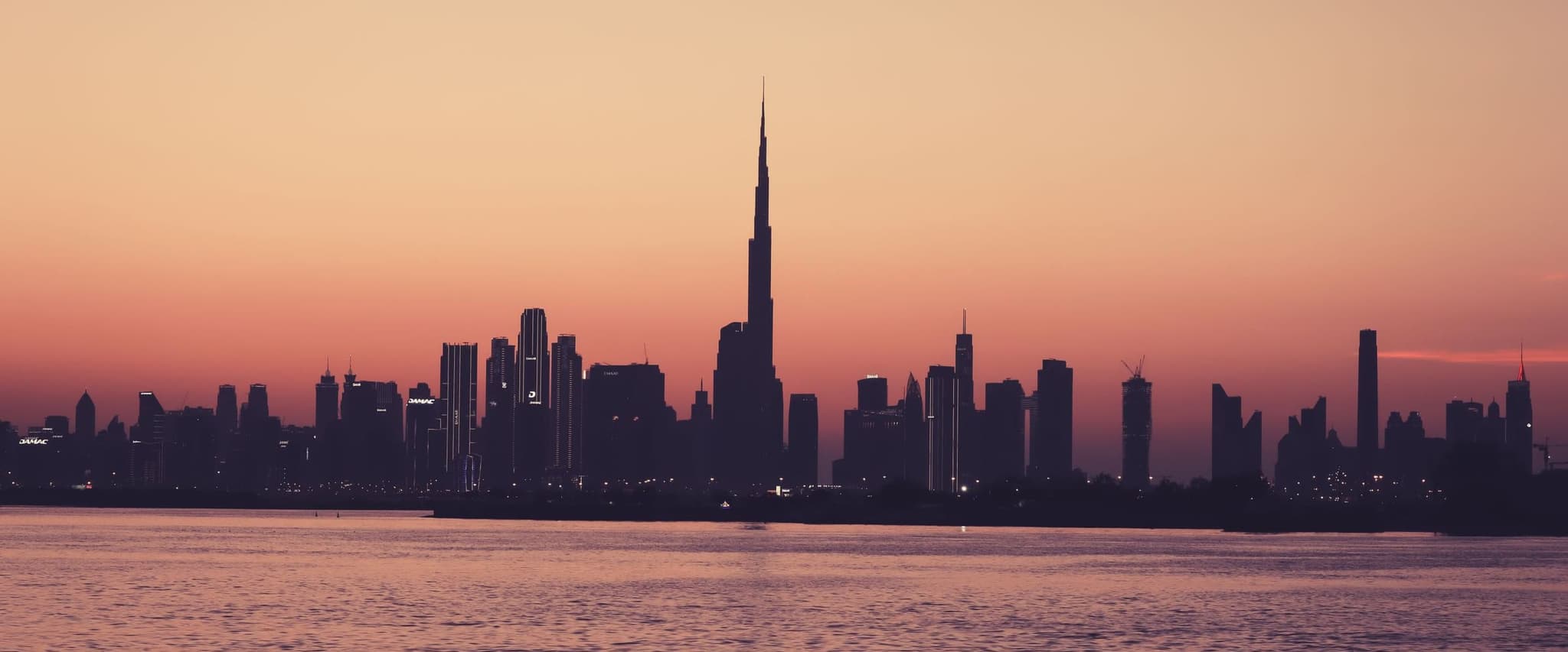 Dubai skyline at dusk