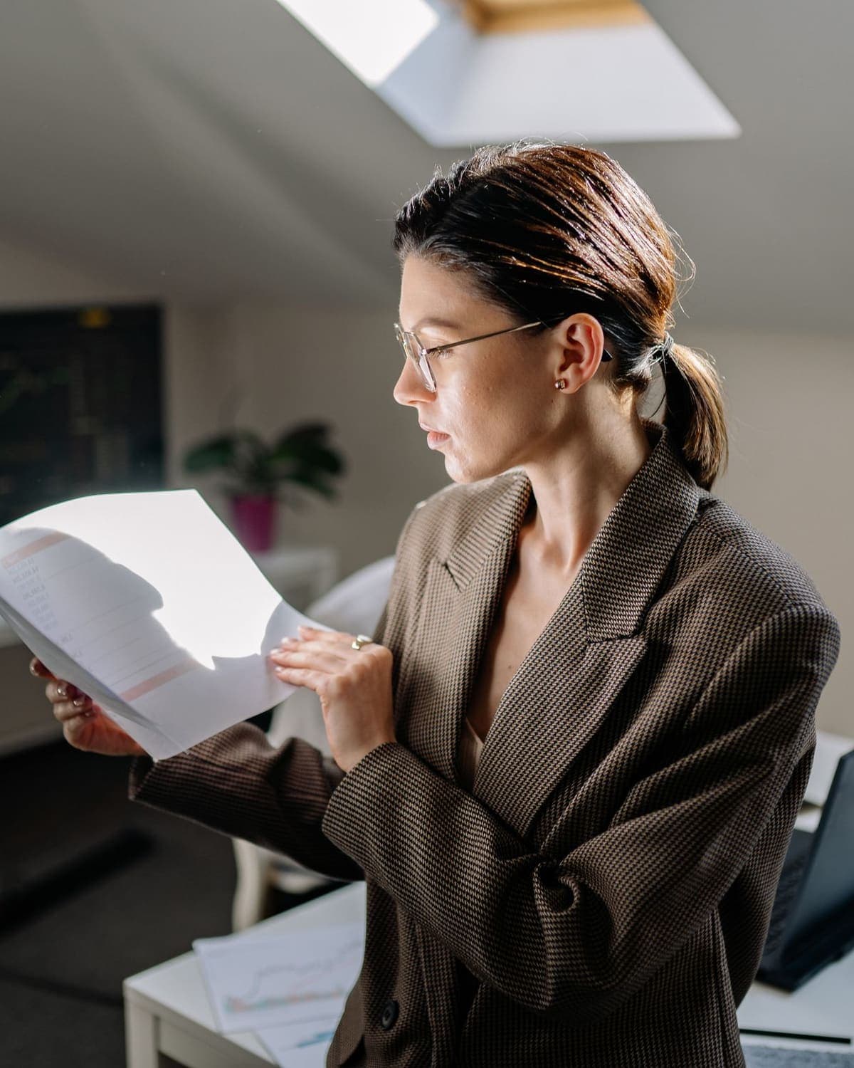 Adviser reviewing a client's application documents