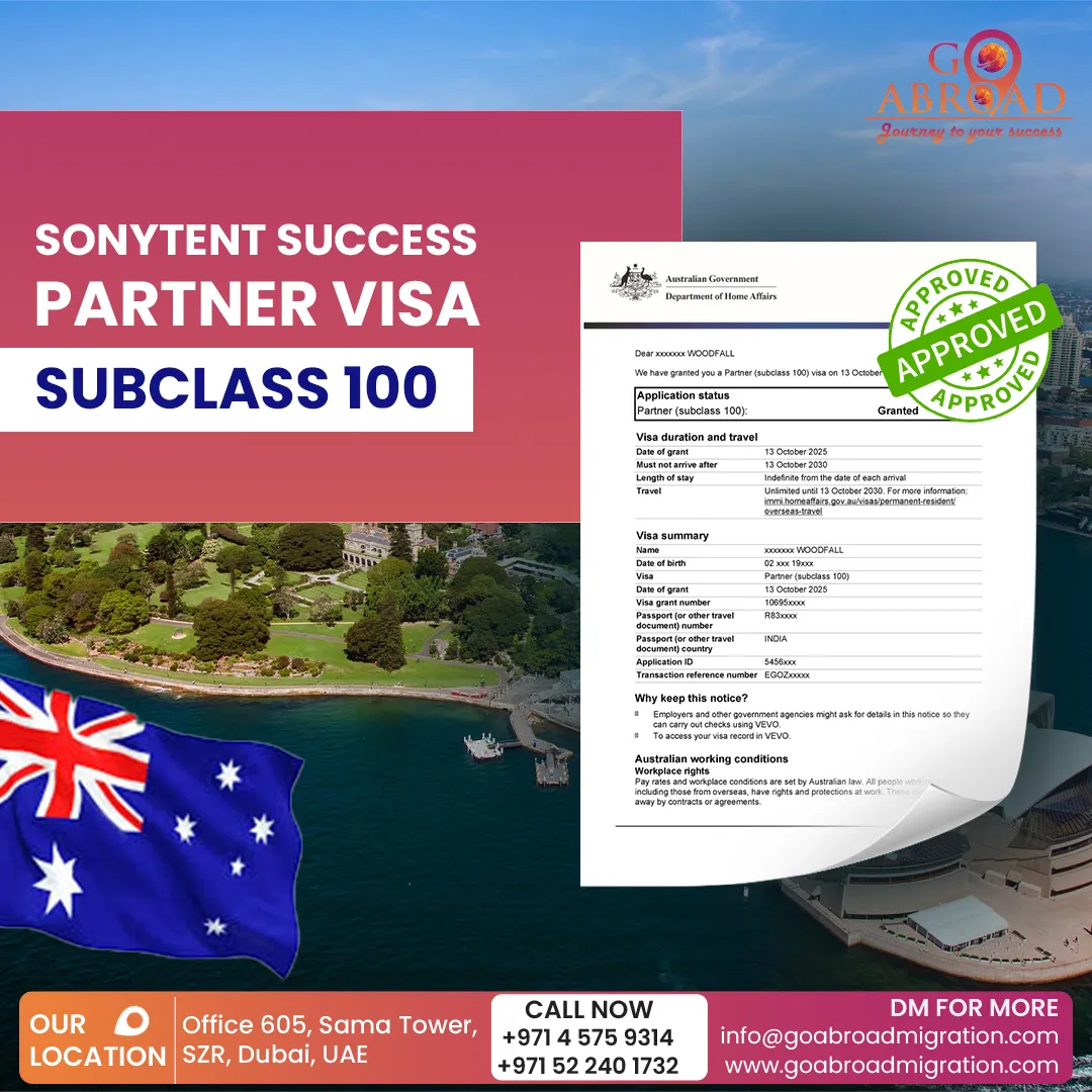 Client receiving Australia PR visa approval through Go Abroad Migration