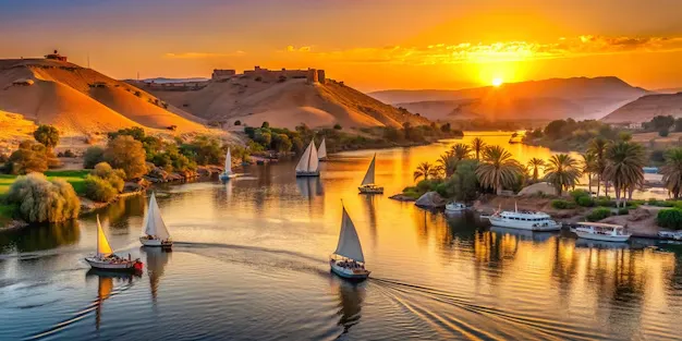 Nile River at Sunset